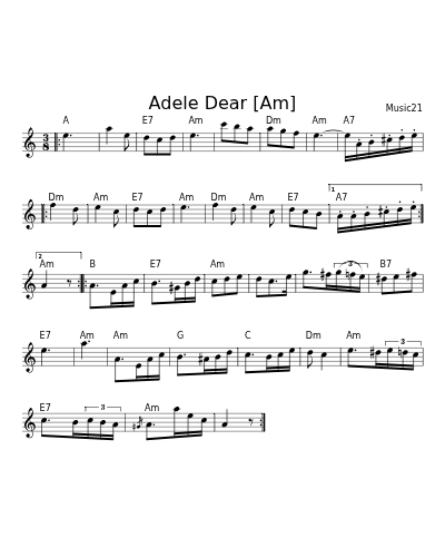 Adele Dear [Am] (Waltz Adeledear)