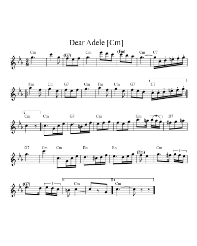Dear Adele   [Am] (Waltz Dearadele)