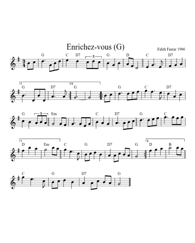 Enrichez-vous   (G) (Waltz Enrichezvous)