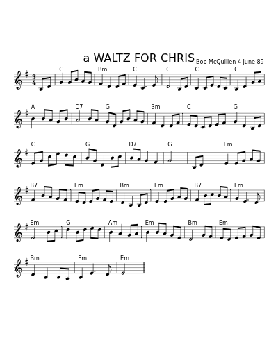 a WALTZ FOR CHRIS (Waltz For Chris)