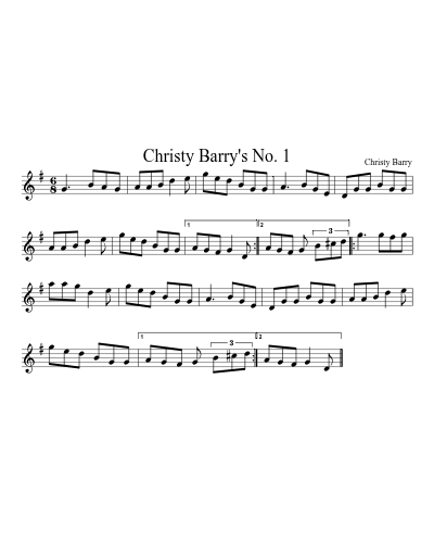 Christy Barry's No. 1