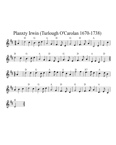 Planxty Irwin  (Turlough O'Carolan 1670-1738) preview