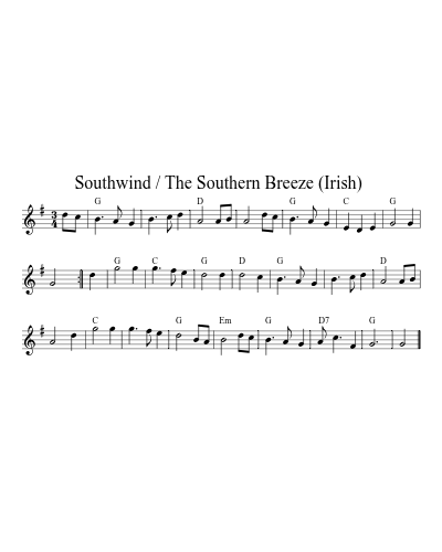 Southwind / The Southern Breeze  (Irish)