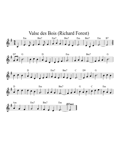 Valse des Bois  (Richard Forest)