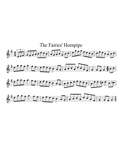 The Fairies' hornpipe (Version 2) sheet music preview