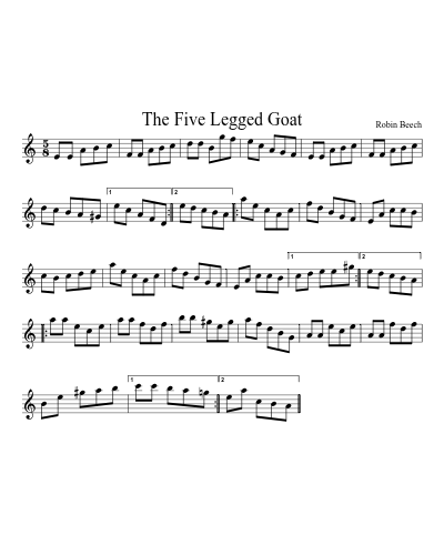 The Five Legged Goat sheet music preview