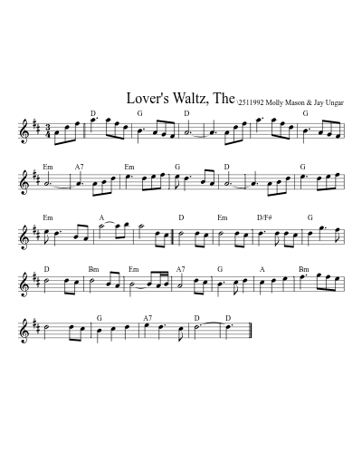 Lover's Waltz, The (Version 5)