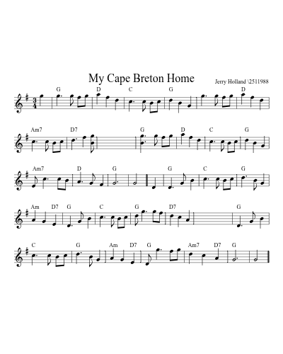 My Cape Breton Home (Version 9)