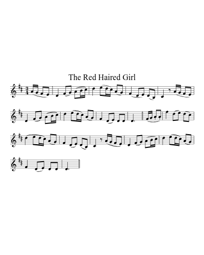 The Red Haired Girl sheet music preview