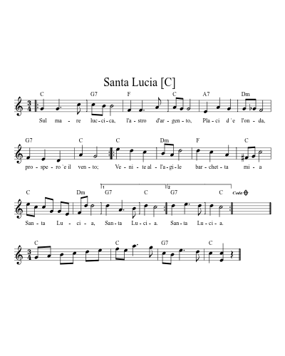 Santa Lucia   [A] (Waltz Santalucia)