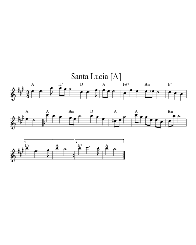 Santa Lucia   [A] (Waltz Santalucia) (#64637)