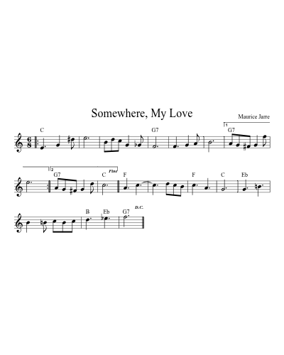 Somewhere, My Love (Waltz Somewheremylove)