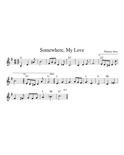 Somewhere, My Love (Waltz Somewheremylove) (#64683)