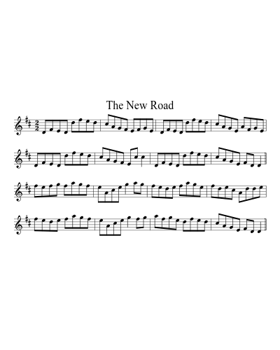 The New Road sheet music preview
