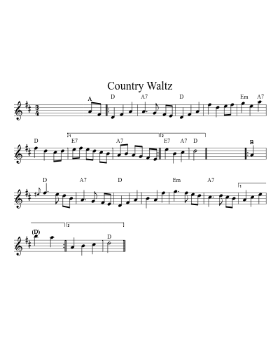 Country Waltz (Waltz Set 1)