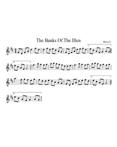 The Banks Of The Illen sheet music preview
