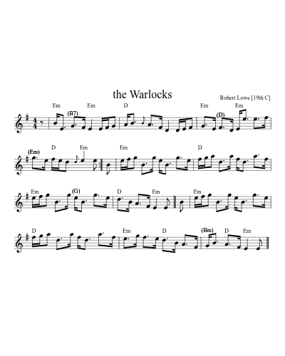 The Warlocks (Version 3) sheet music preview