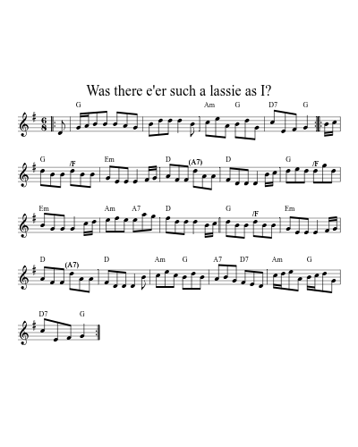 Was there e'er such a lassie as I? (Version 2)