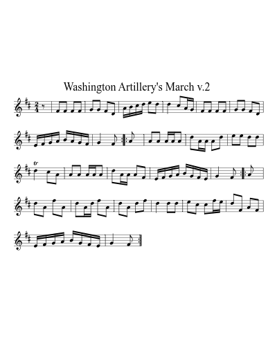 Washington Artillery's March  v.2 (Version 2)