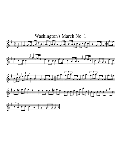 Washington's March No. 1