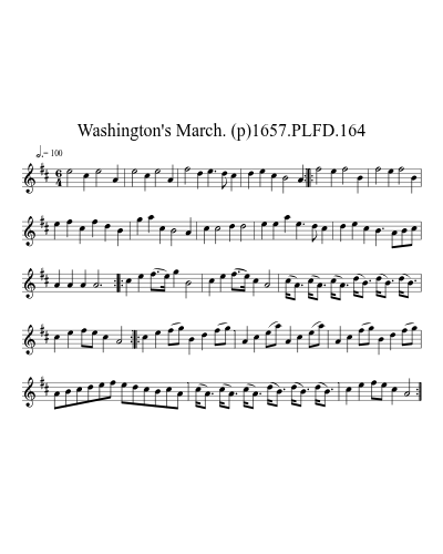 Washington's March. (p)1657.PLFD.164