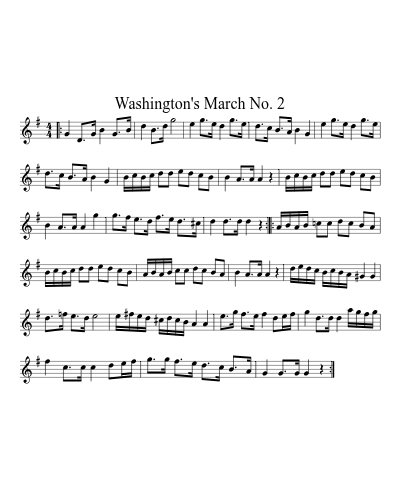 Washington's March No. 2 (Version 2)