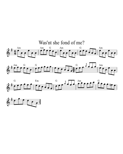 Was'nt she fond of me? (Version 3)