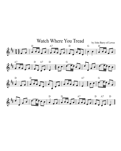 Watch Where You Tread (Version 4)