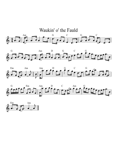 Waukin' o' the Fauld