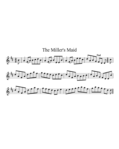 The Miller's Maid sheet music preview