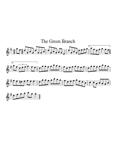 The Green Branch sheet music preview