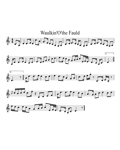 Waulkin'O'the Fauld (Version 4)