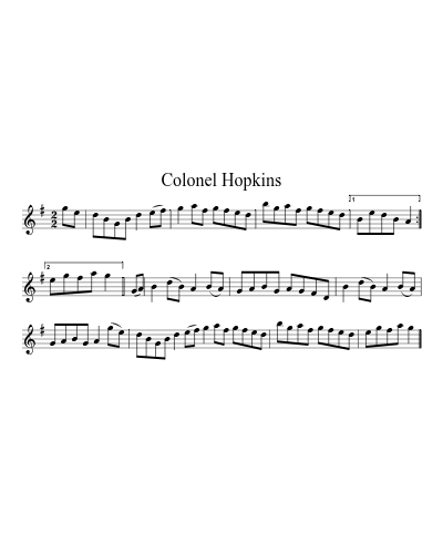 Colonel Hopkins sheet music preview