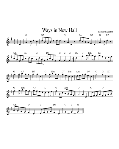 Ways in New Hall (Version 2)