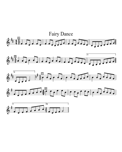 Fairy Dance (Wayzgoose Tunes 2010) sheet music preview