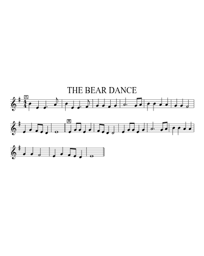 THE BEAR DANCE (Wayzgoose Tunes 2010) sheet music preview