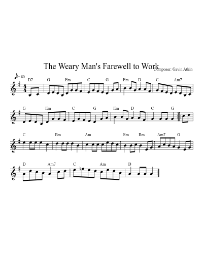 The Weary Man's Farewell to Work