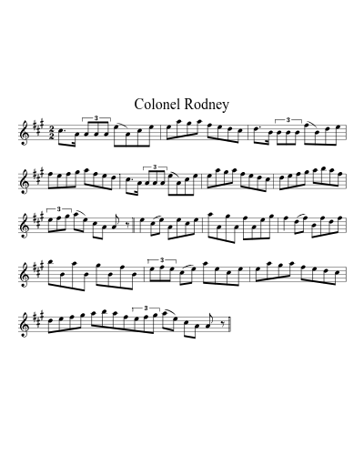 Colonel Rodney (Version 2) sheet music preview