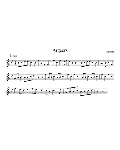 Argeers (Version 3) sheet music preview