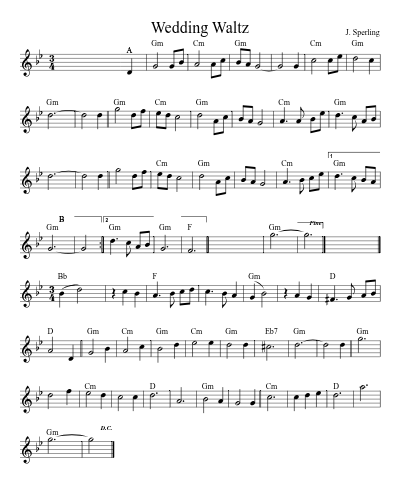 Wedding Waltz sheet music preview