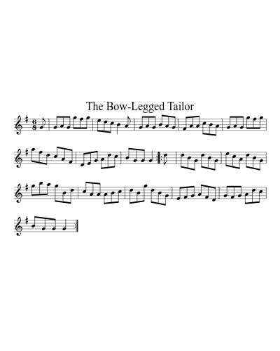 The Bow-Legged Tailor sheet music preview