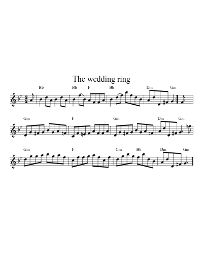 The wedding ring (Version 2) sheet music preview