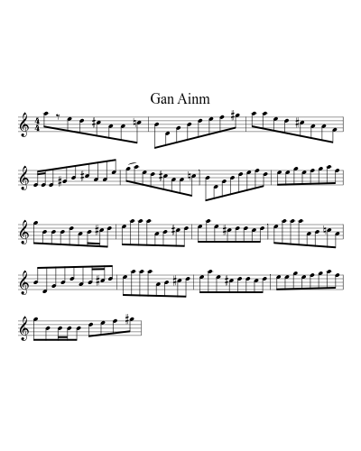 Gan Ainm (Version 3) sheet music preview