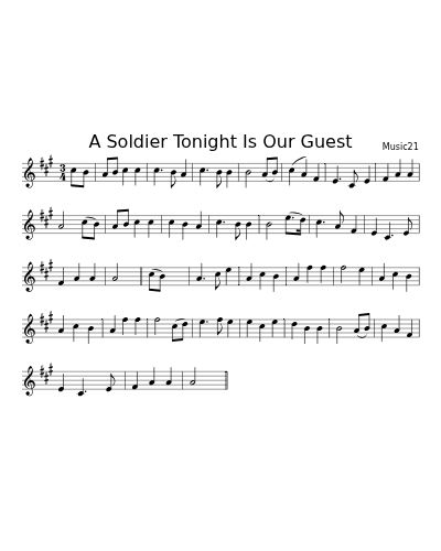 A Soldier Tonight Is Our Guest