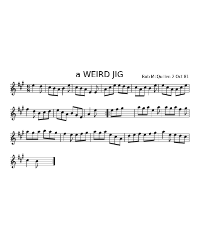 a WEIRD JIG (Weird Jig)