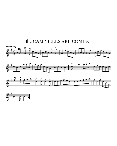 The Campbells are coming (Version 2) sheet music preview