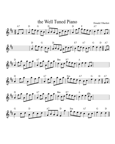 the Well Tuned Piano (Version 4) sheet music preview