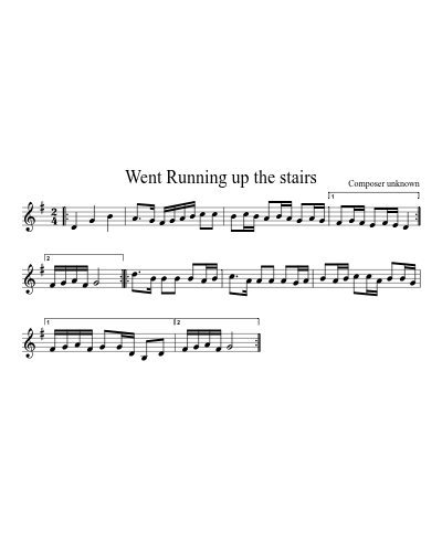 Went Running up the stairs