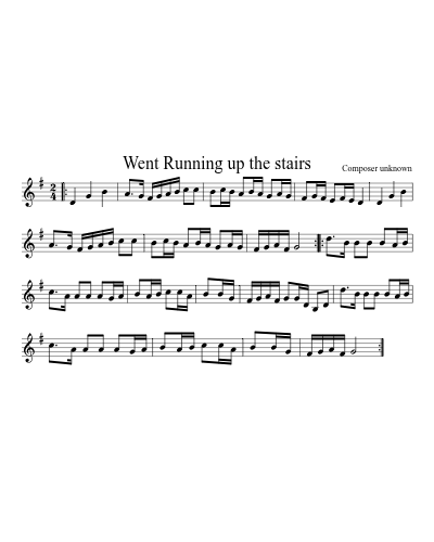 Went Running up the stairs (Version 2)