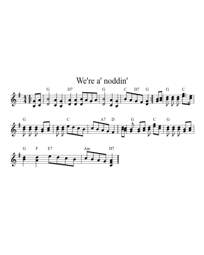 We're a' noddin' (Version 2)